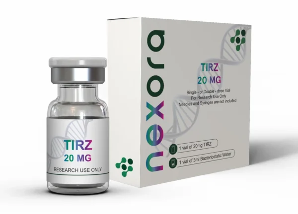 TIRZ 20 mg - pudełko i fiolka Nexora TIRZ 20 mg - pudełko i fiolka Nexora